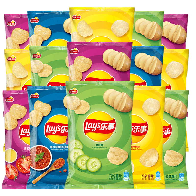 ���ڲ��������£�Lay's��45g��Ƭԭ�ж��ζ��װ��ͯ��ʳ������򻯰���ʳƷ����С����ʳ ��5�����ƹ�ζ