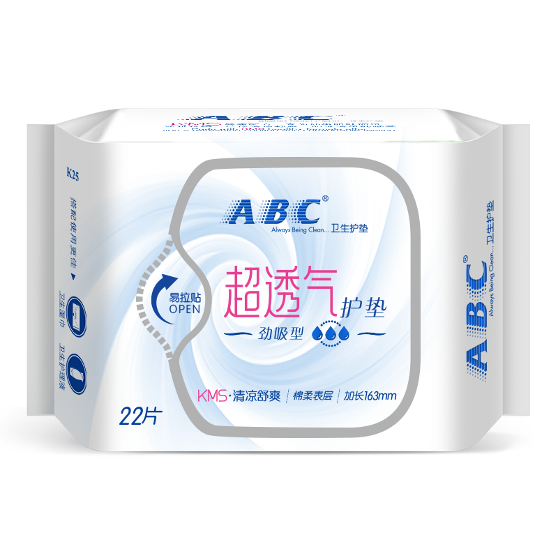 ABC品牌KMS劲吸棉柔卫生护垫价格趋势与评测