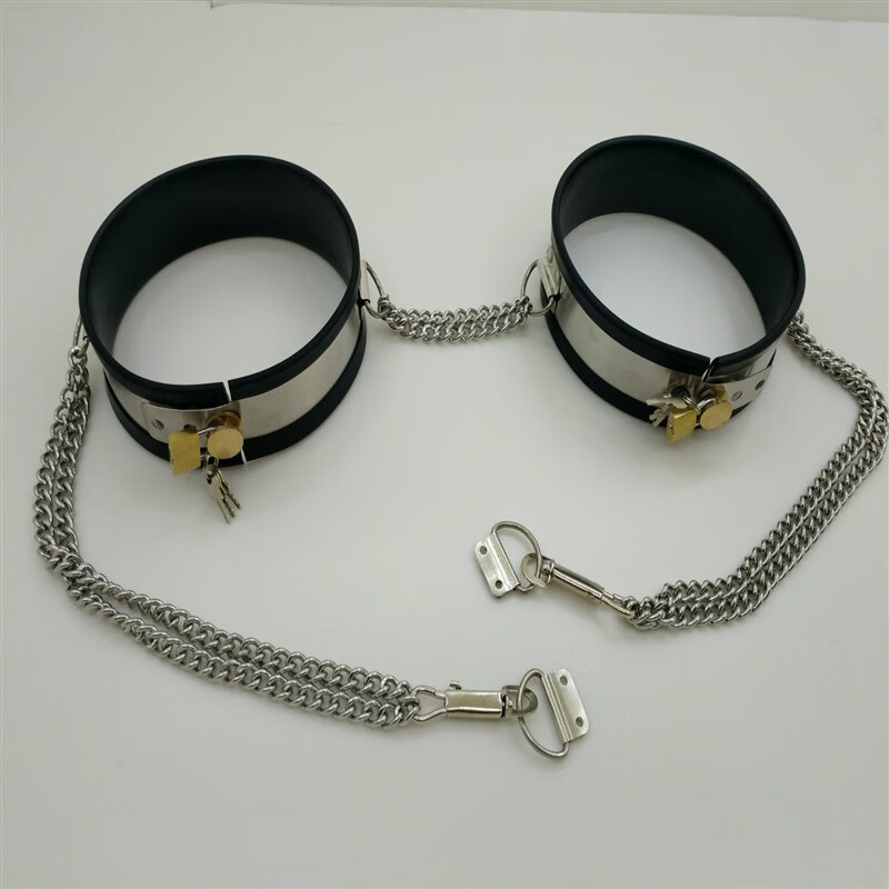 腿环金属项圈贞操带sm大腿铐定制金属大腿环手脚锁链全身束缚 女用