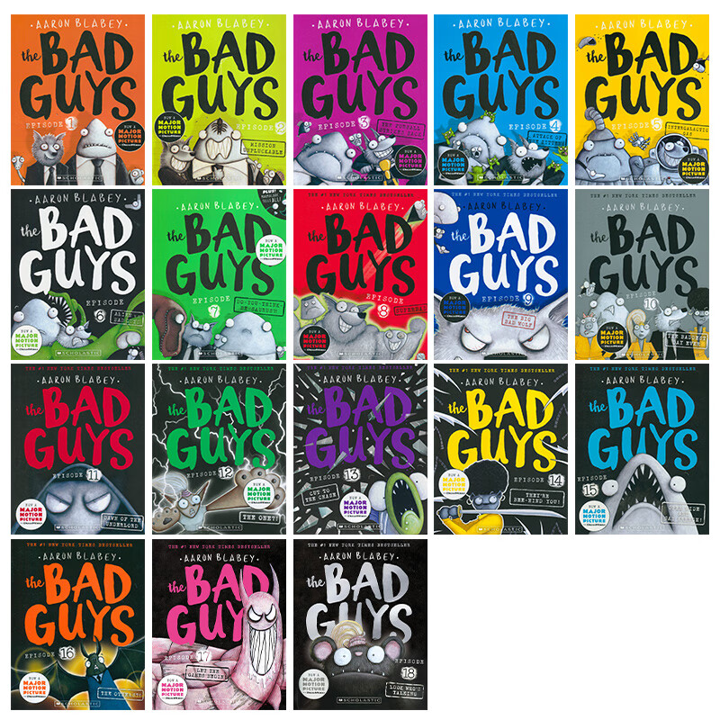 The Bad Guys 坏蛋联盟套装进口英文原版儿童漫画电影小说