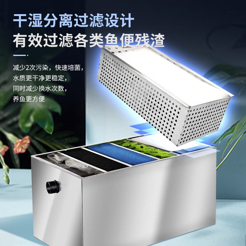 新势力鱼池过滤器户外不锈钢鱼缸过滤箱室外池塘外置水循环系统净水器 S1000套餐(适用80立方以内水体)