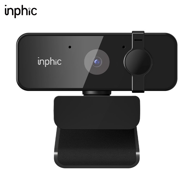 英菲克（INPHIC）UC10高清摄像头 视频会议直播外接带独立麦克风 360°翻转1080p分辨率超大广角AI对焦 