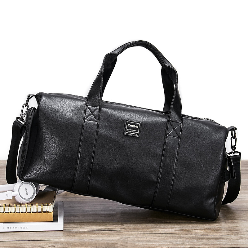 迪德DiDe 旅行包男女多功能复古旅行袋大容量行李包手提健身包 DQ859黑色
