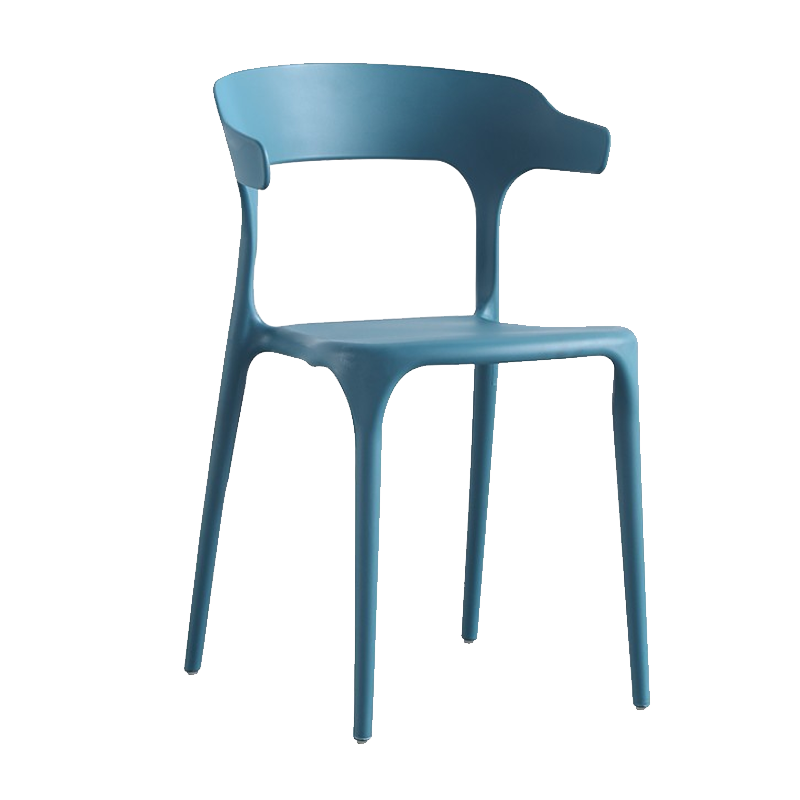 密林 牛角椅子靠背网红餐椅家用塑料懒人休闲简约加厚加强北欧办公椅 加强-北欧粉