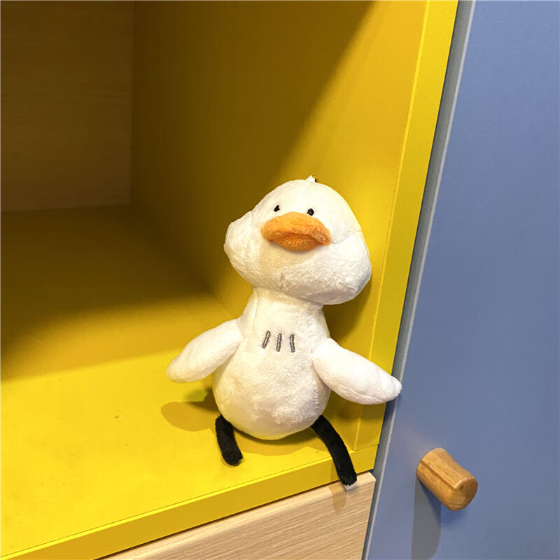 网红柔软小白鸭毛绒小挂件可爱包包书包挂饰汽车钥匙扣毛绒玩具