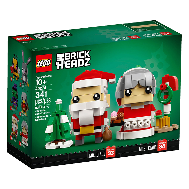 乐高LEGO方头仔系列小颗粒积木男孩女孩塑料拼插玩具 40274 圣诞老人与圣诞奶奶