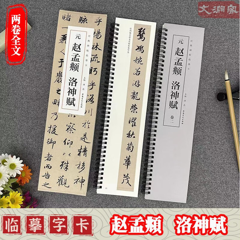 赵孟頫 洛神赋 经典碑帖临摹卡 2册全文