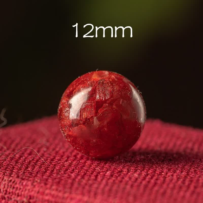 湘西天然高含量晶体朱砂保真原矿手工单颗圆散珠手链dⅰy配件饰品