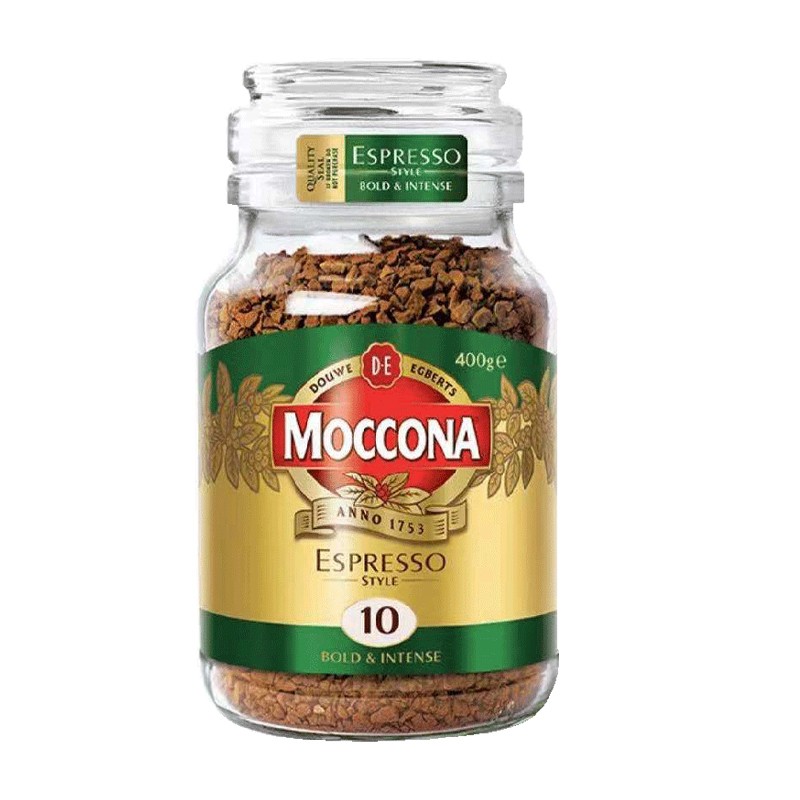 摩可纳Moccona 意式浓缩冻干速溶咖啡 无蔗糖黑咖啡 400g