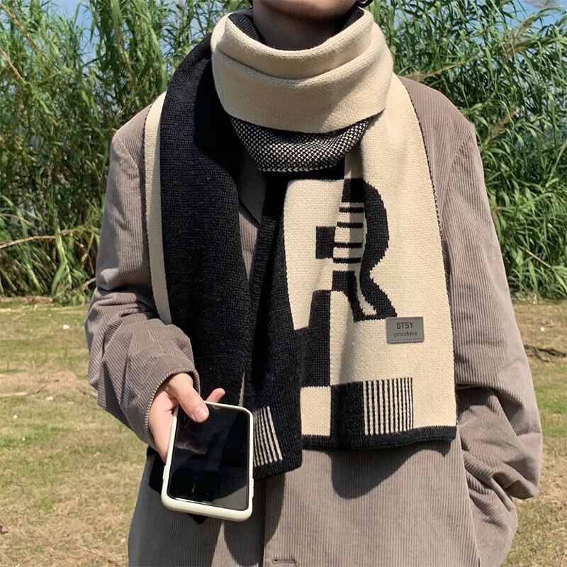 鑫诺翔围巾男冬季潮牌男生礼物送男友围脖男士高档潮牌男朋友保暖男