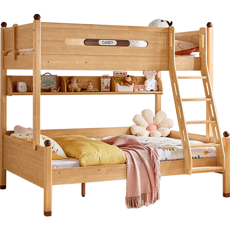 ���ϼҾӻ������Ž�ܴ���ͯ��������˫�˴�˫�㴲�ߵʹ����²�ʵľ��KN2A ��ԭľɫ���ߵʹ�+��� 1350mm*1900mm2451.7Ԫ