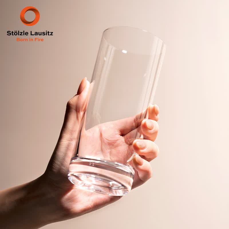 索雅特Stolzle德国进口水晶玻璃绿茶杯高档水杯家用套装耐热牛奶早餐杯 旋转杯架+荟萃水晶茶杯6只装 380ml