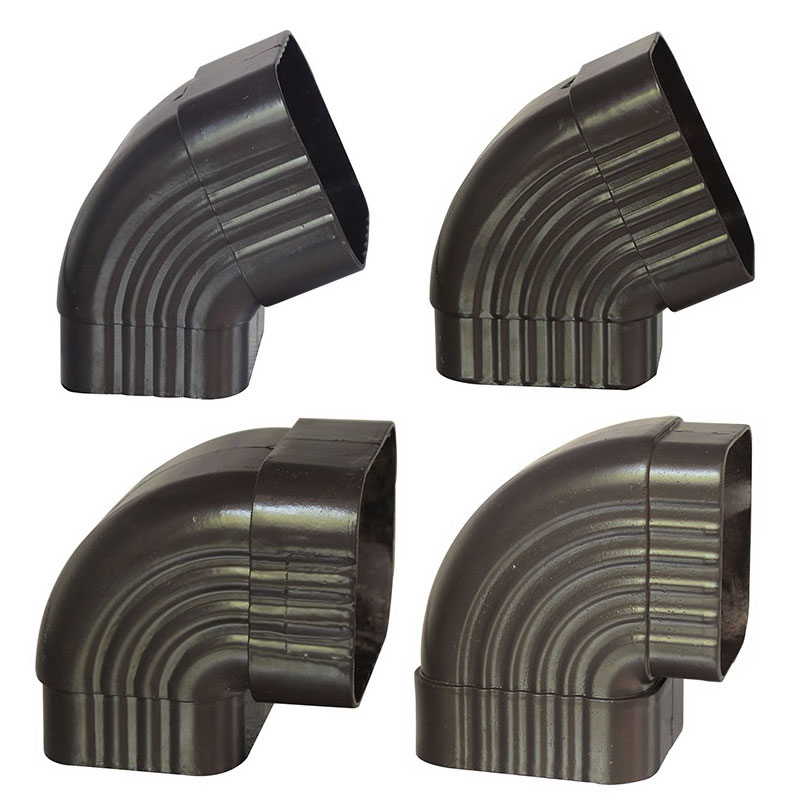 铝合金雨水管方管阳光房下水管弯头彩铝落水管65度90度正弯侧弯头定制