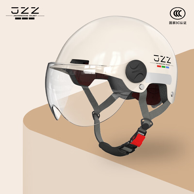 axk适用头盔电动车夏季女可爱防晒大镜片3c认证新国标3c认证男电瓶车