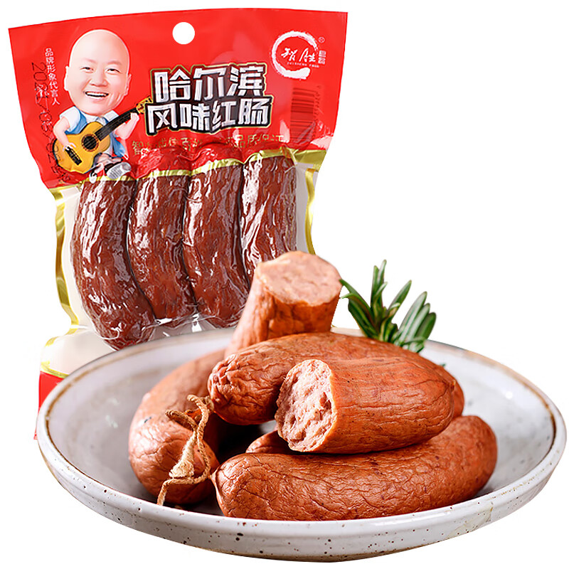 智胜哈尔滨风味红肠160g熏香腊肠火腿肠东北特产小吃方便速食熟食腊味