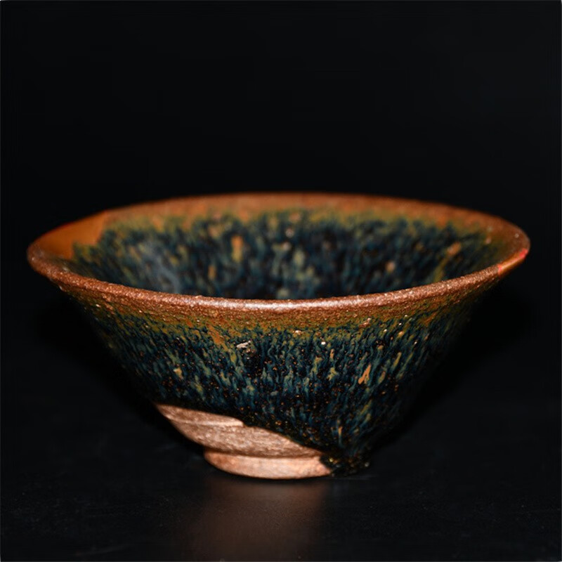 游此斋建窑兔毫盏建盏茶盏天目盏黑釉盏黑碗斗茶碗茶碗