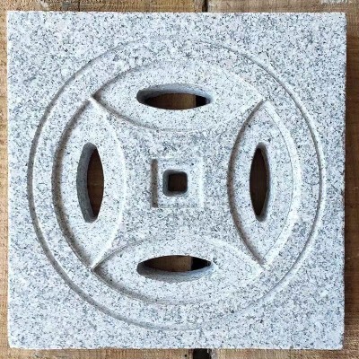 双幼石材水篦子室外花岗岩大理石漏水板格栅井盖铜钱地漏庭院水沟盖板