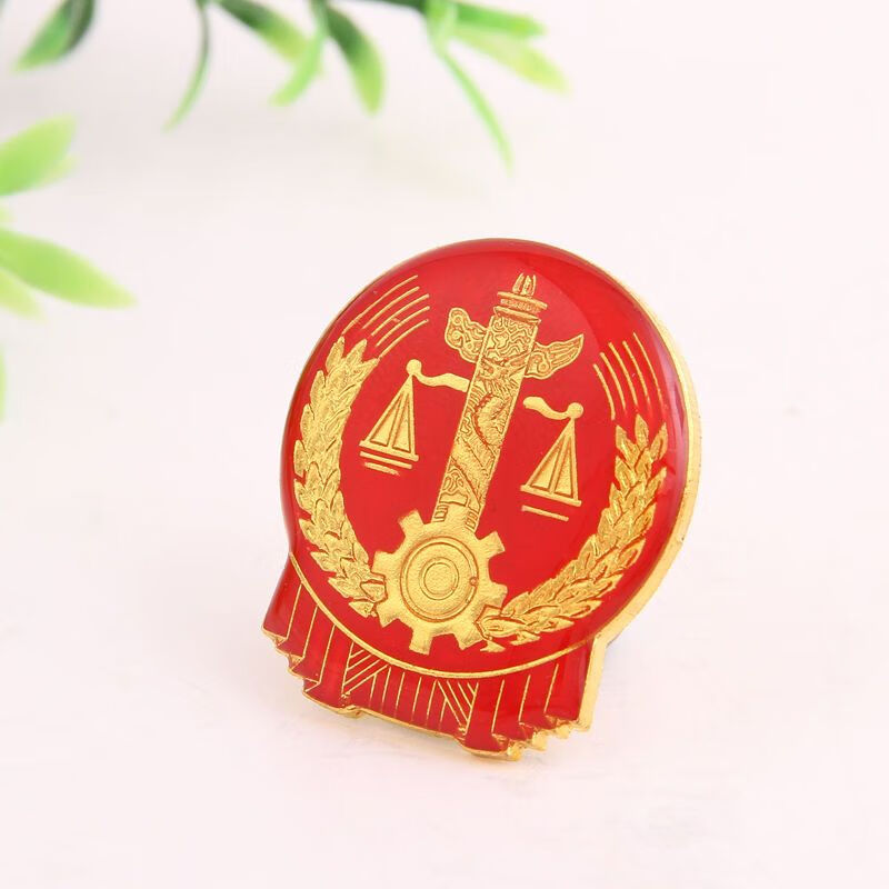 法院徽章式法院工作服灰色夏装春秋制服冬装胸针胸牌别针法徽 c款别针