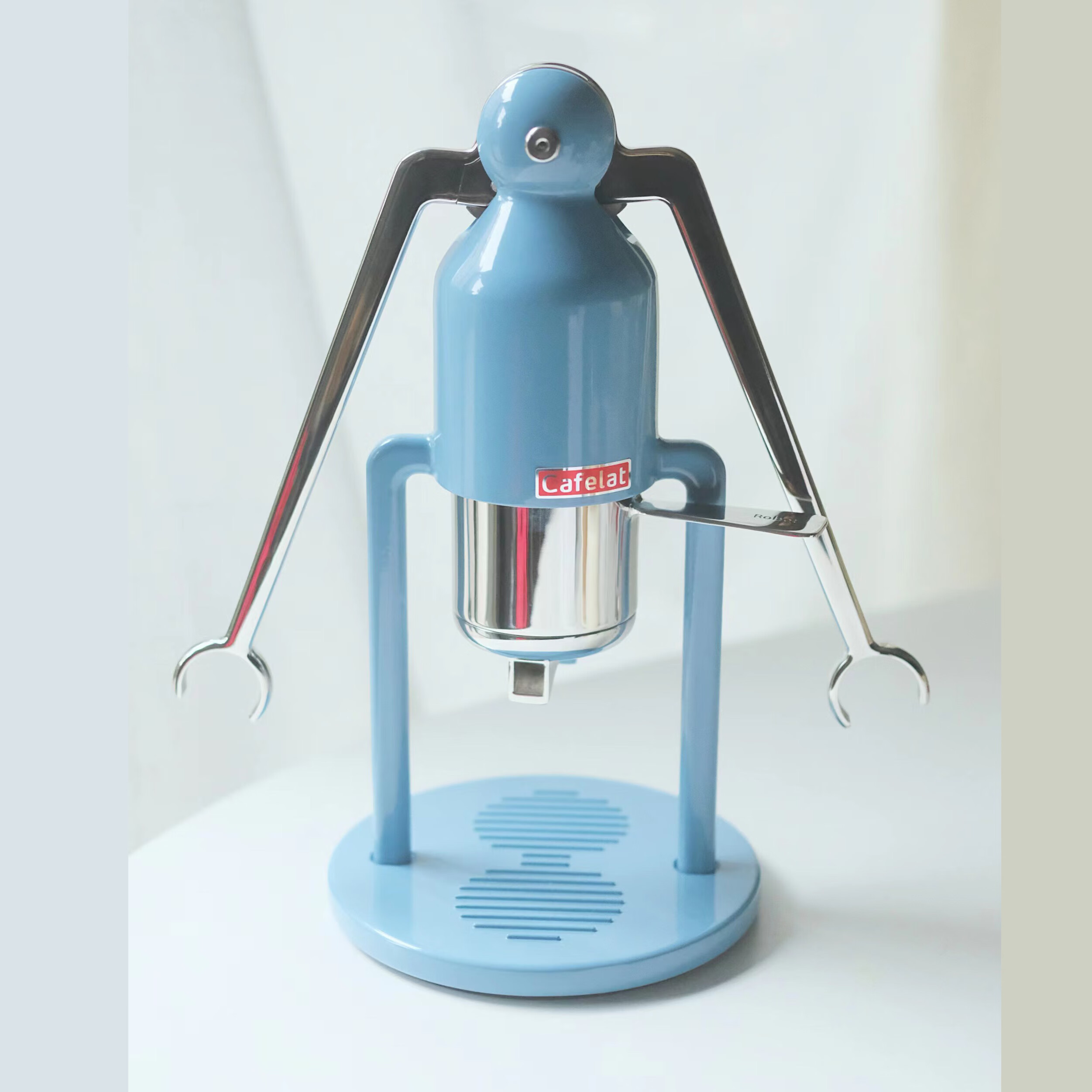 福殷现货cafelat  robot咖啡机器人手压按压式不插电不锈钢意式咖啡机