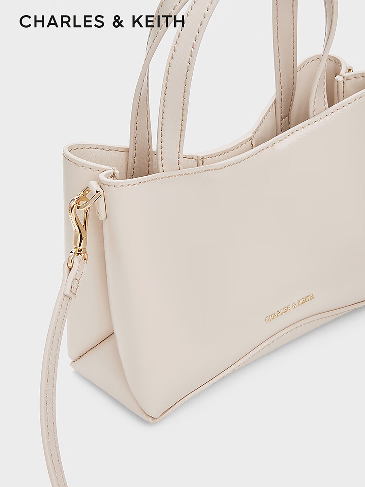 charles&keit纯色毛绒手提托特包单肩斜挎小方包包女包七夕礼物CK2-30782416 CK2-30782416-1综合色