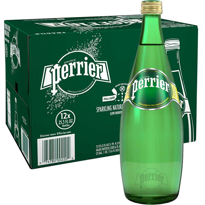 ����ˮ��Perrier������ԭװ���� ԭζ����ˮ ��Ȼ��Ȫˮ 750ml*12ƿ����װ