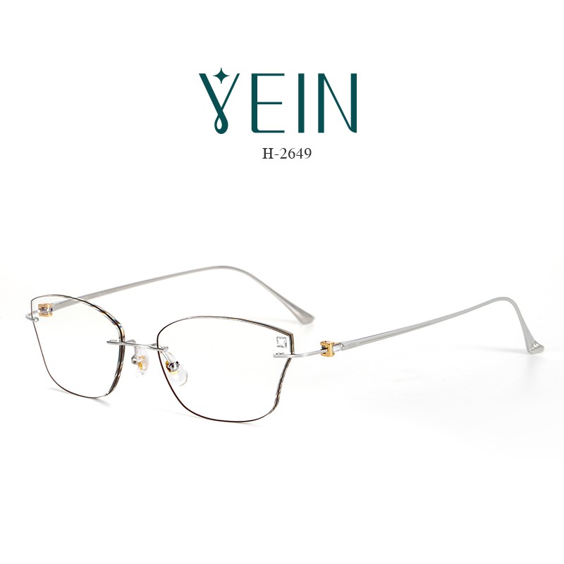 魅影(yein) 魅影眼镜yein幻影眼镜h2649钻石切边近视镜超轻钛架男女