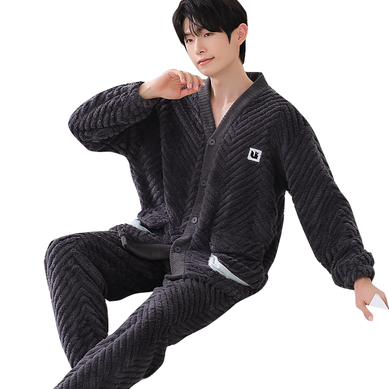 è�� ����˯��Ů����ë�޼Ӻ�ů�ỨV����⴩�Ҿӷ� ��ɫ XL 69.5Ԫ(����ȯ)