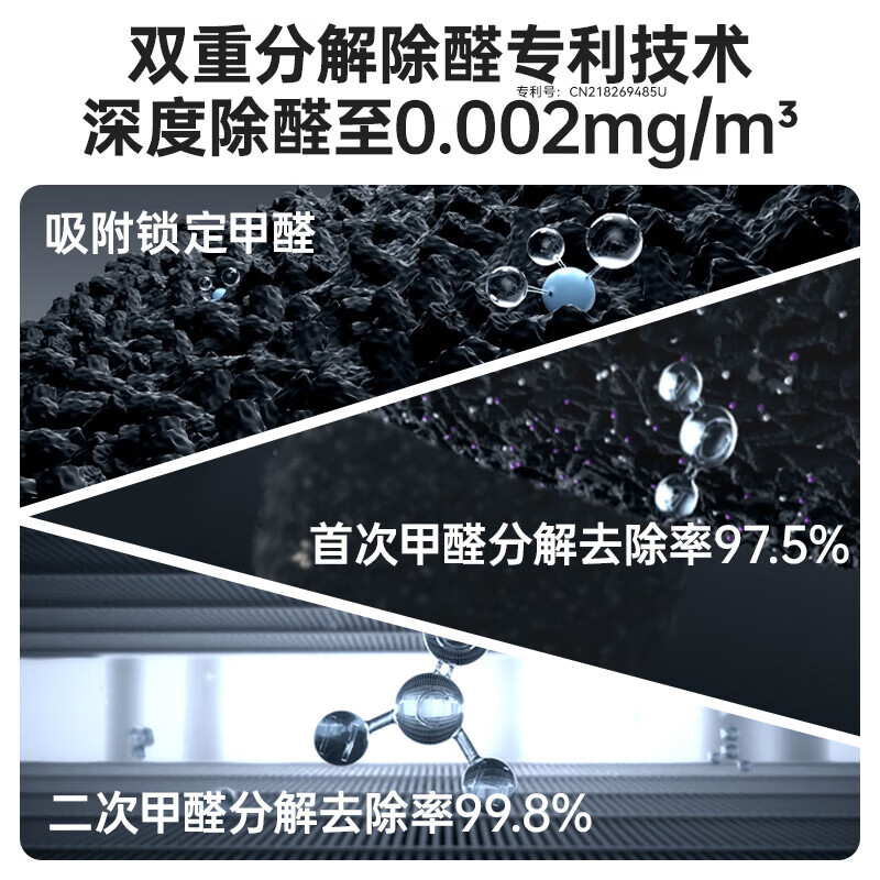 airx 空气净化器 除甲醛分解消毒除菌空气净化机雾霾异味 甲醛数值显示 净化多重污染  A10