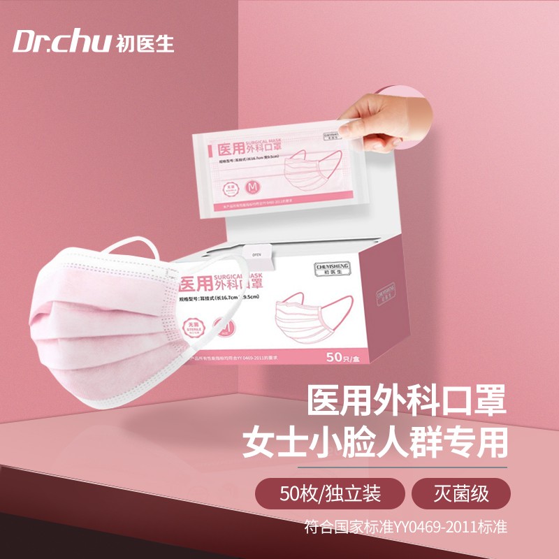 初医生粉色口罩价格行情与销量排行榜
