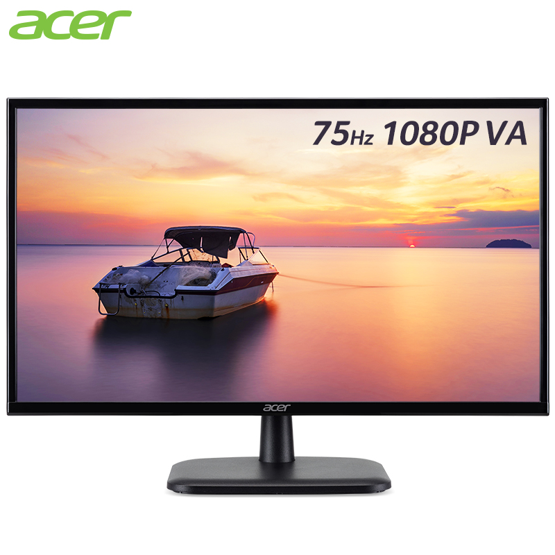 宏碁（Acer）21.5英寸VA屏75Hz刷新HDMI+VGA双接口全高清广视角爱眼不闪屏显示器 显示屏EK220Q bi