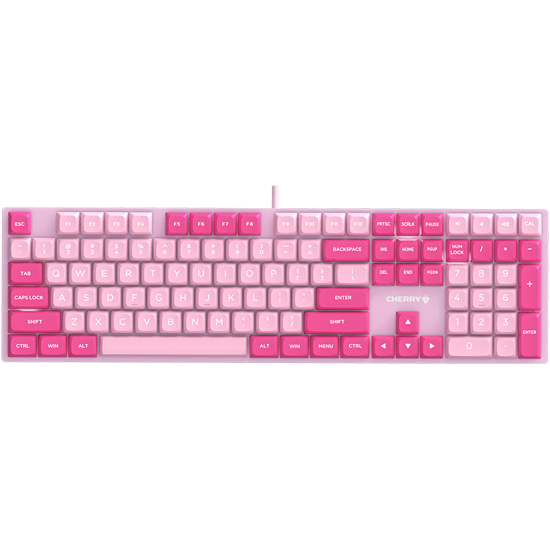 CHERRY 樱桃 KC200 108键 有线机械键盘 粉色拼色 Cherry玉轴 无光