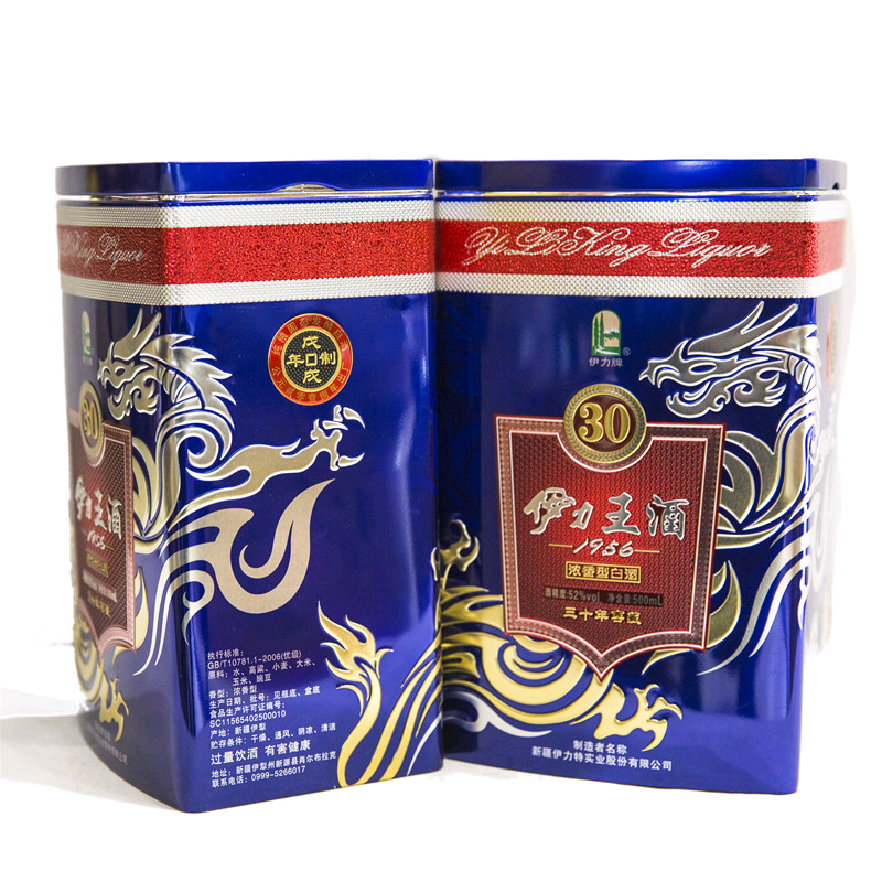 伊力王酒30年 500ml浓香型 新疆白酒 伊犁伊力王酒1956 30年窖藏52度