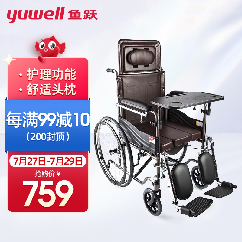 鱼跃品牌轮椅H059B的价格走势及口碑评价