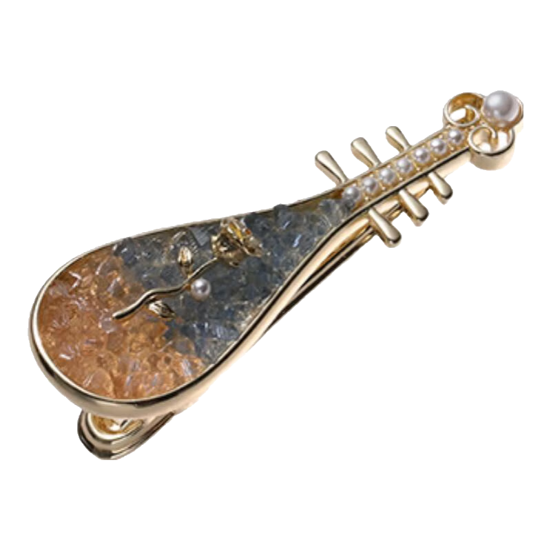 奇美拉（CHIMERA）刘海碎发边夹国风玫瑰花琵琶发夹鸭嘴夹发饰头饰女生日礼物