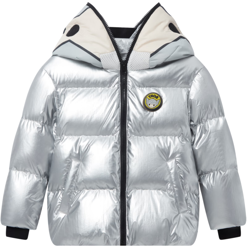 漫威英雄联名款波司登儿童羽绒服男童休闲连帽童装舒适抑菌外套90绒t