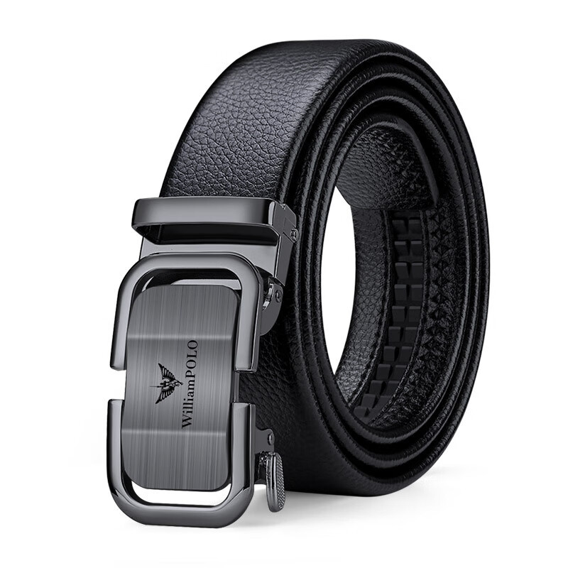 williampolo英皇保罗皮带男士头层牛皮自动铁扣商务休闲腰带男款百搭