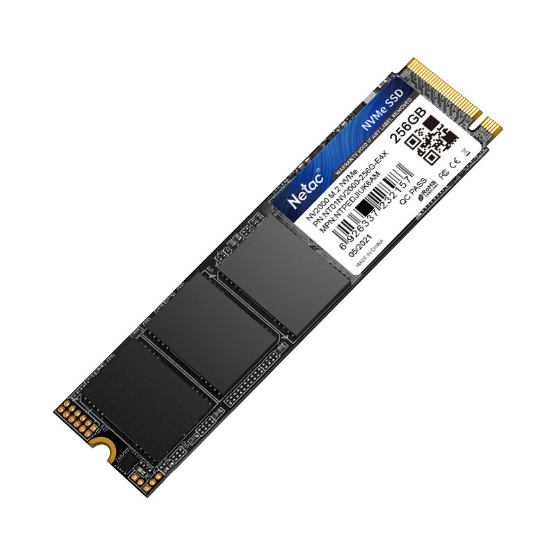 朗科（Netac）256GB SSD固态硬盘 M.2接口(NVMe协议) NV2000绝影系列 2500MB/s读速 智能控温 五年质保