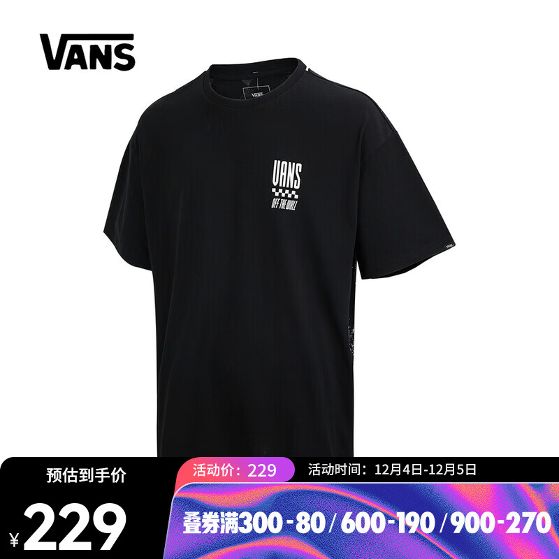 万斯（VANS） 男子短袖T恤 VN0A7TPRBLK L