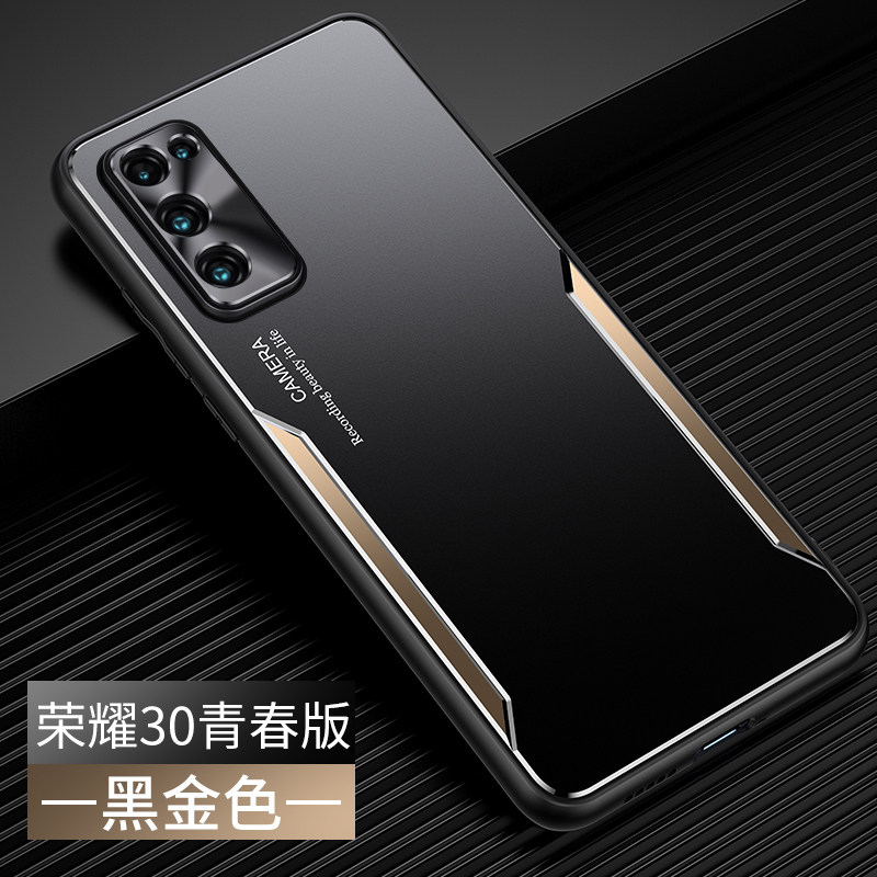 mxw-an00全包边mwx-anoo防摔mxwan00金属ho 荣耀30青春版/黑金色 膜