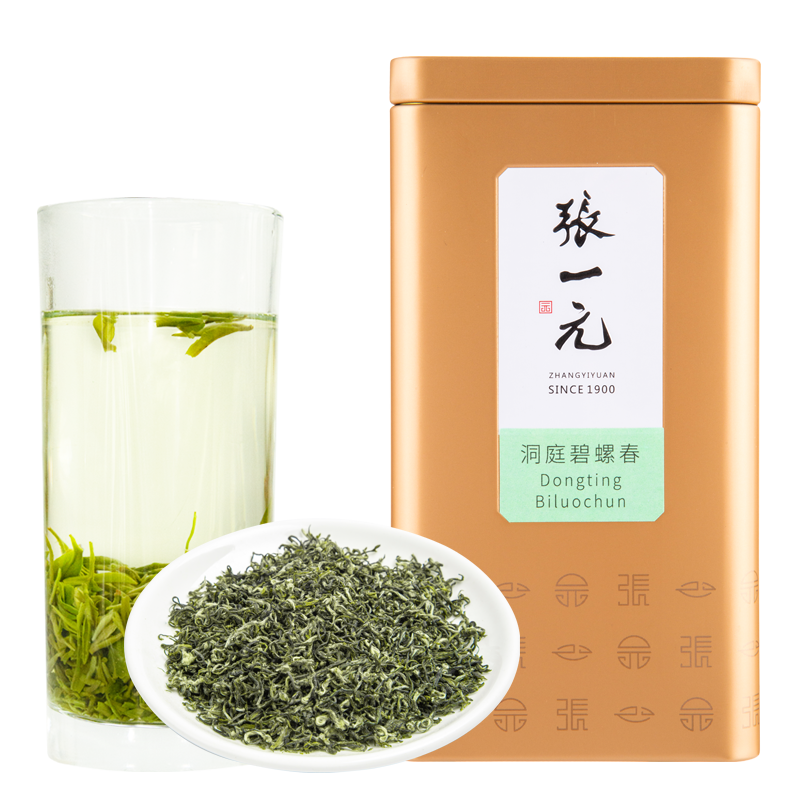 張一元 茶葉特級濃香型正宗洞庭碧螺春綠茶100g罐裝春茶嫩芽中華老字號 尚茗洞庭碧螺春100g