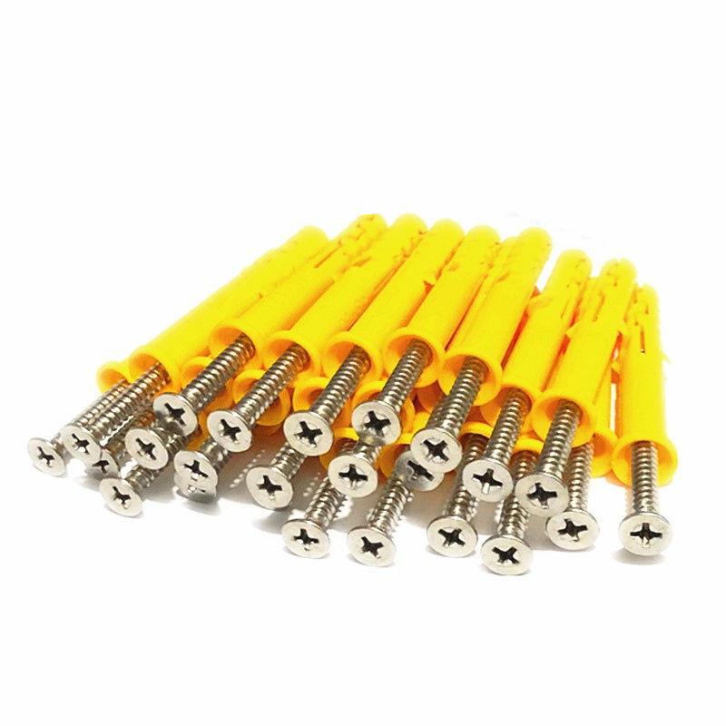 伊集邦小黄鱼塑料膨胀管不锈钢自攻螺丝钉套装6mm8mm10mm美固钉胶塞胀