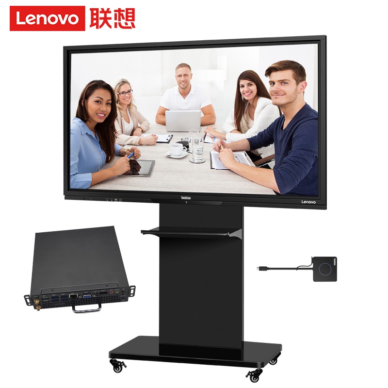 联想（Lenovo）会议平板86英寸大智慧屏 教学多媒体视频会议一体机电子白板 BM86tr+投屏器+移动支架+双系统