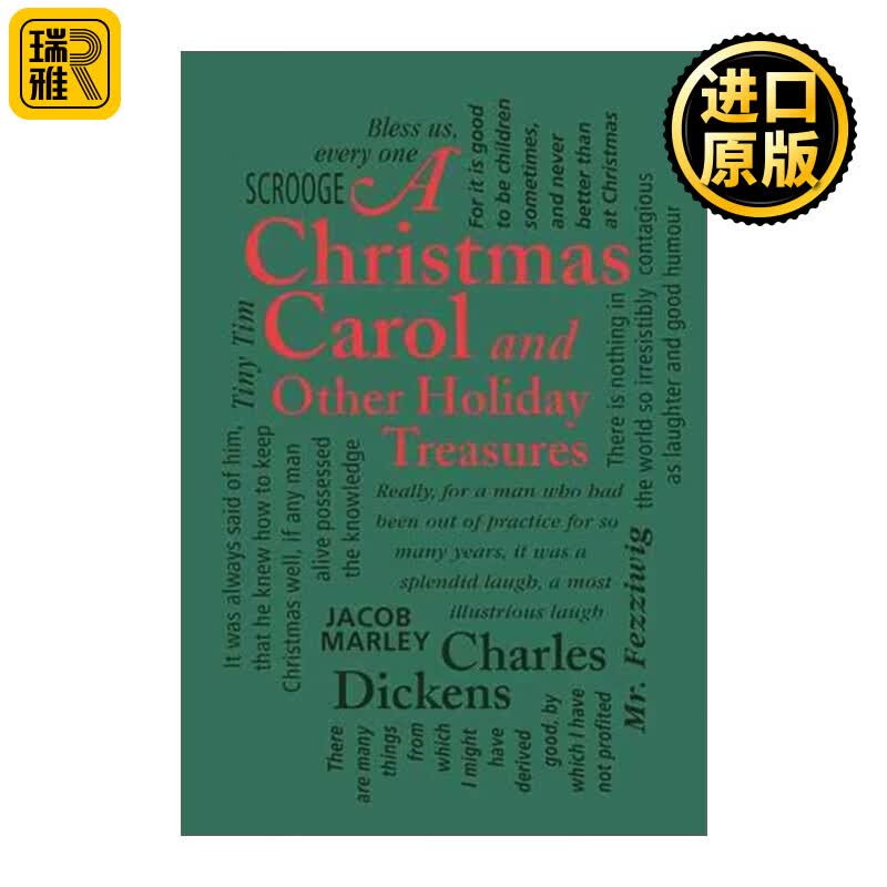 【软精装】a christmas carol 圣诞颂歌 狄更斯 皮质封面词云经典