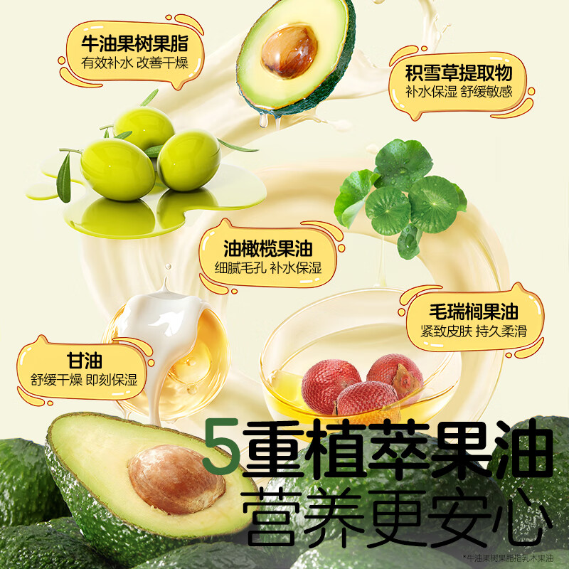 植物妈妈儿童身体乳6-12岁 春夏润肤乳宝宝3-6岁 补水保湿不油腻全家适用 【滋润全身】乳木果身体乳300ml*1