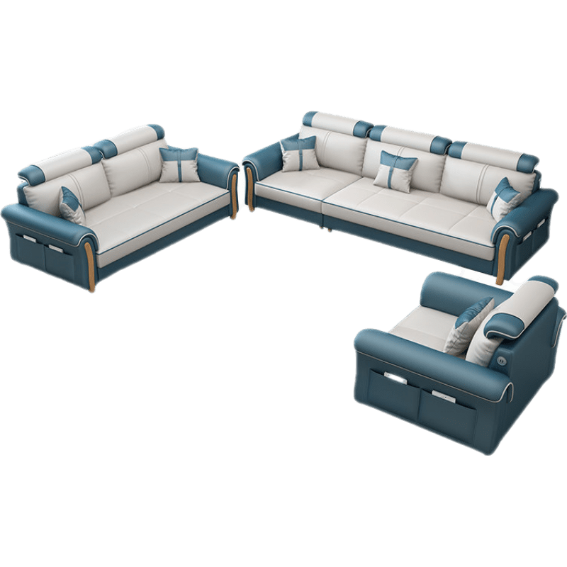 海马佳域家具北欧简约布艺沙发组合2021新款现代网红科技布沙发套装 1号色(科技布) 单独脚踏