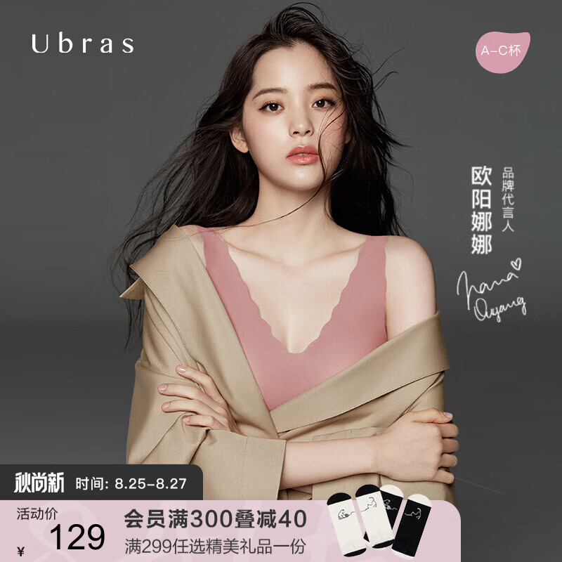 Ubras无尺码深V小浪花背心文胸,价格历史走势和销量趋势分析