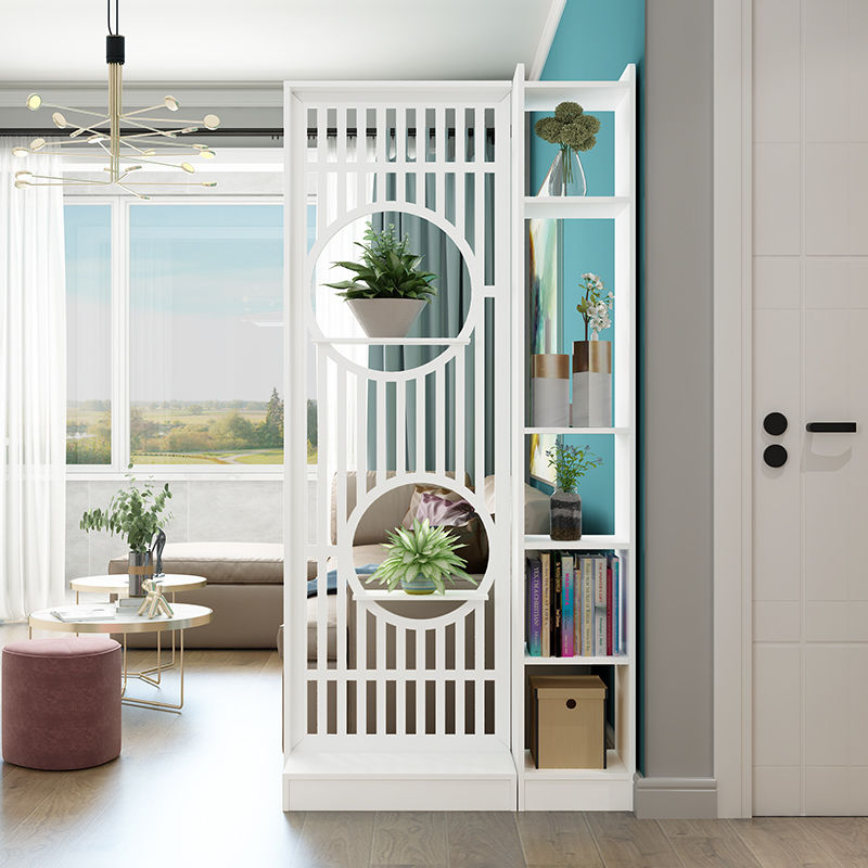 双圆置物架屏风柜201*180cm