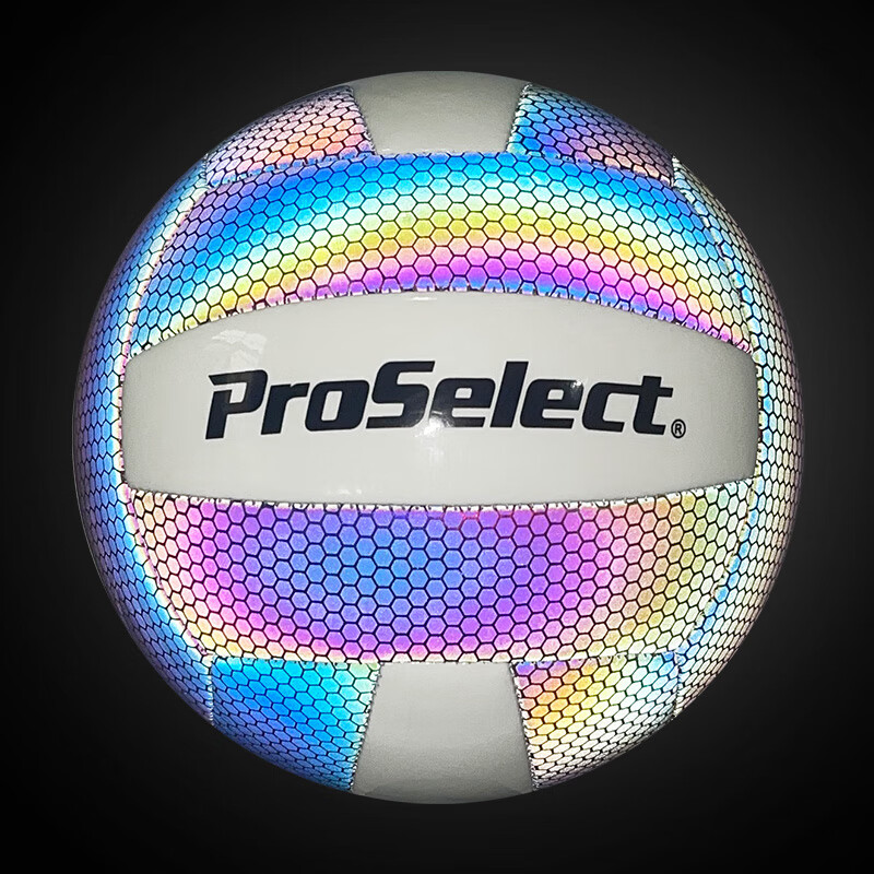 专选（ProSelect）排球炫酷反光柔软耐磨PU专业机缝学生中考考试训练5号硬排球 5号 反光排球