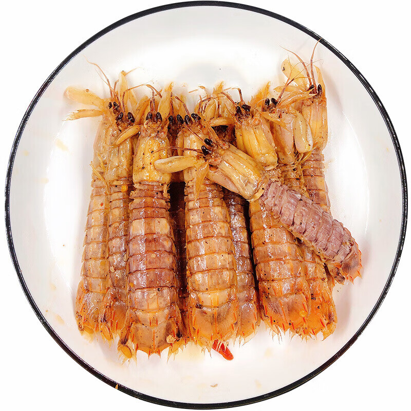 日顿 麻辣皮皮虾肉海鲜熟食 即食香辣琵琶虾罐装零食170g 香辣味