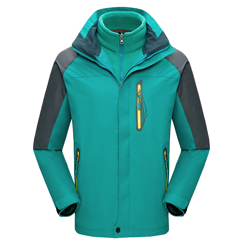 甜咖啡 冲锋衣定制工作服 三合一冲锋衣男户外登山服4S店工衣订制印logo 【经典款】三合一男款孔蓝 L